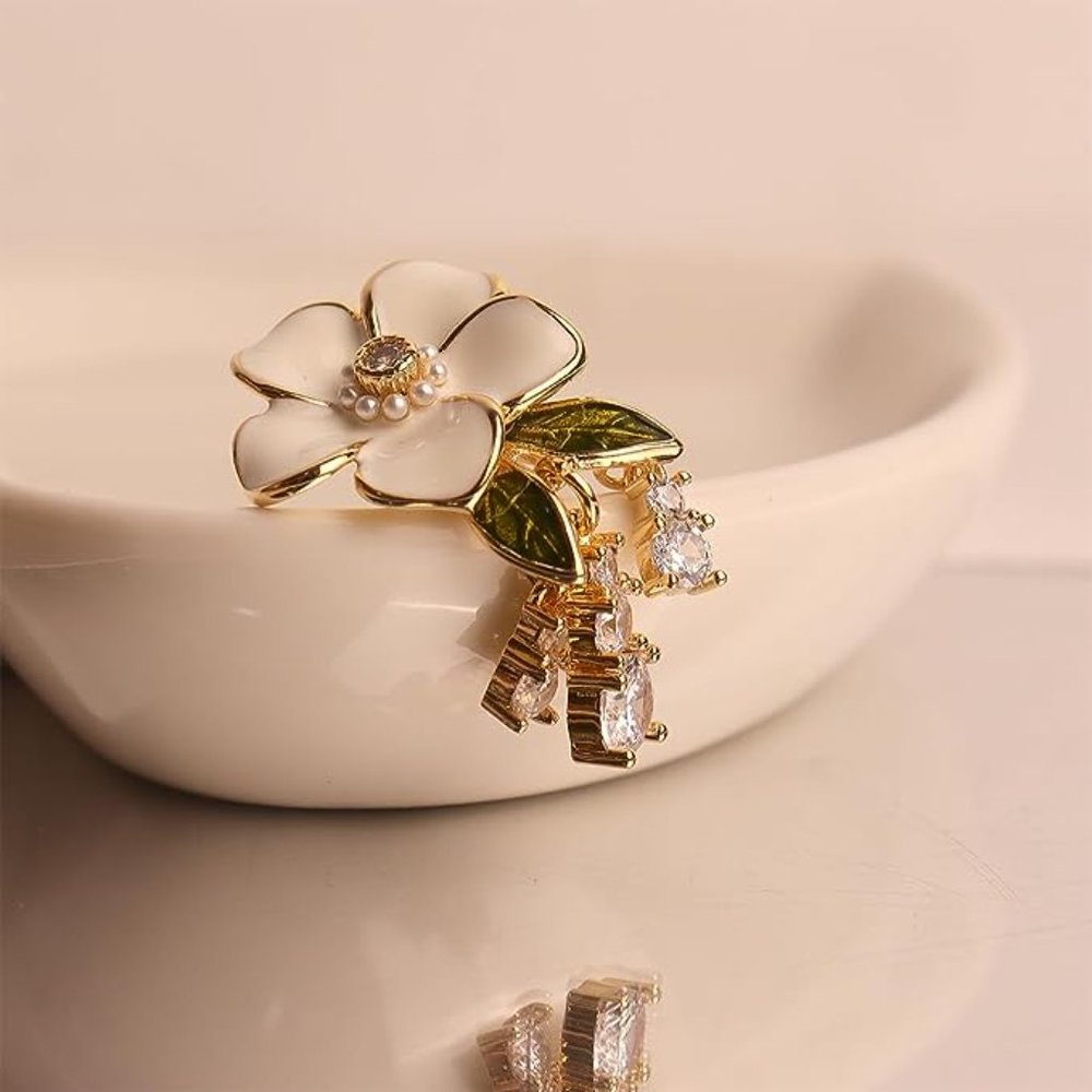 New! Anthro Fab Floral Tap Earrings - Picture 3 of 7